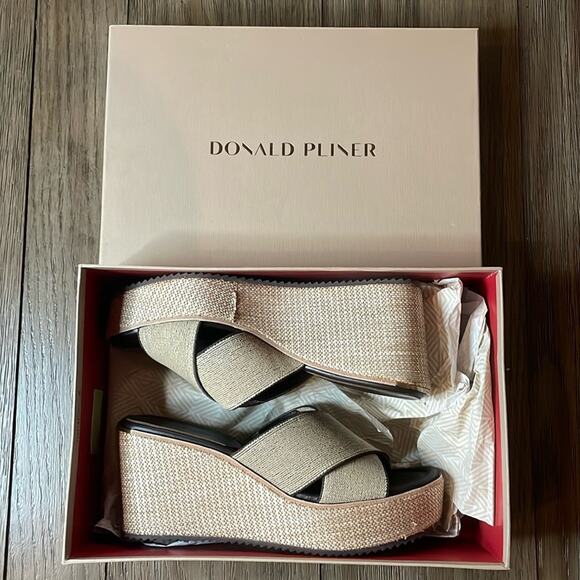 Donald Pliner ideal slip on wedges dark brown size 9 women’s - Picture 2 of 11